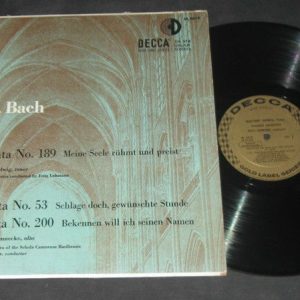 Bach Cantatas , Lehmann /  Wenzinger , Ludwig , Hennecke DECCA lp 1952