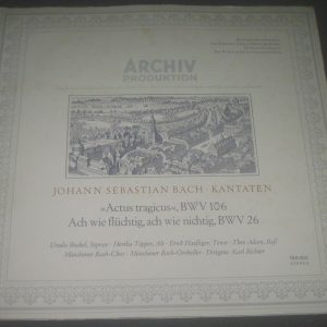 Bach  Cantatas No. 106 & 26  Karl Richter   Archiv 198 402 lp EX