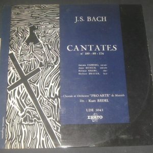 Bach Cantates nos.189, 89 & 174 Barchet Redel Krebs Erato LDE 3043 LP ED1 EX