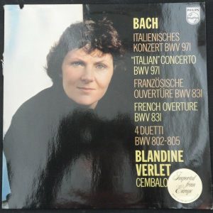 Bach ?- Italian Concerto  Blandine Verlet Philips 9500 588 lp