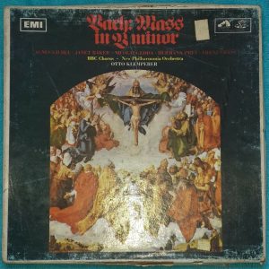 Bach : Mass in B minor Giebel – Baker – Gedda – Klemperer EMI SLS 930 3 LP Box