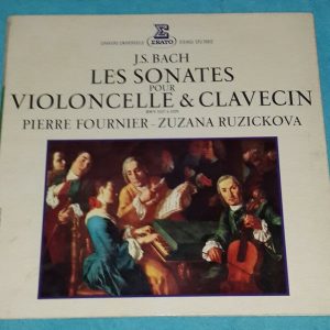 Bach – Sonatas for cello and harpsichord Fournier / Ruzickova Erato STU 70812 LP