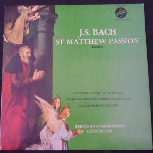 Bach ‎- St. Matthew Passion (Selections) – Grossmann VOX STPL 513.320  lp EX