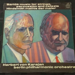 Bartok Music For Strings Hindemith Mathis Der Maler Karajan Angel 35949 LP