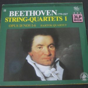Beethoven – Six String Quartets Op 18 Bartok Quartet Fidelio PL 5531/33 3 LP EX
