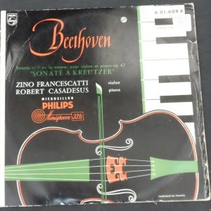 Beethoven Sonata no. 9  Francescatti Casadesus Philips A 01.609 R 10″ lp