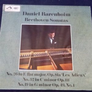 Beethoven Sonatas nos 19 / 32 / 26 Barenboim – Piano HM HQS 1088 England lp EX