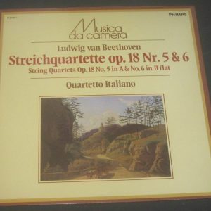 Beethoven String Quartetes Op. 18 No. 5/6 Quartetto Italiano Philips ‎412056 LP