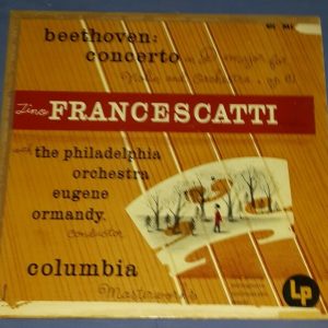 Beethoven Violin Concerto Francescatti / Ormandy Columbia ML 4371 6 Eye LP