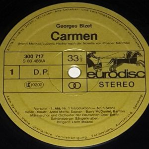 Bizet ‎- Carmen Maazel Eurodisc Gold label 300 720-435 3 lp