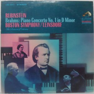 Brahms – Piano Concerto No. 1 LP Rubinstein Boston Symphony Leinsdorf LSC-2917