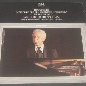 Brahms Piano Concerto Rubinstein / Reiner RCA ‎GL 12044 LP EX