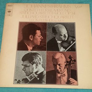 Brahms Piano Quintet Juilliard Quartett Leon Fleisher CBS 61 550 LP EX