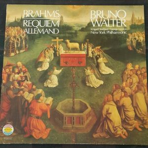 Brahms ‎– Requiem Allemand Op 45 Bruno Walter Seefried CBS 76020 lp EX