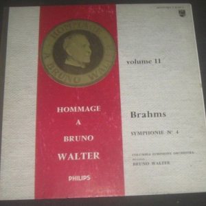 Brahms Symphonie No 4 Bruno Walter Philips L 01.465 L Gatefold LP EX