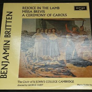 Britten Rejoice In The Lamb Ceremony Of Carols Argo ZRG 5440 LP EX