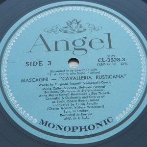 Cavalleria Rusticana / I Pagliacci Serafin Callas   Angel 3528  ?3 lp Box EX