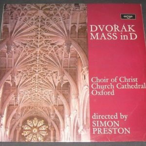 Christ Church Cathedral Oxford / Simon Preston – Dvorak: Mass In D Major lp ARGO