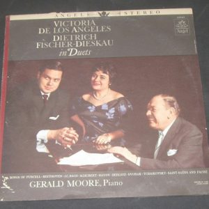 De Los Angeles / Fischer-Dieskau Duets . Gerald Moore Angel s 35963 lp EX