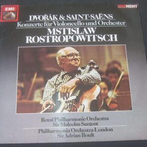 Dvorak / Saint-Saens Cello Concerto Rostropovitch HMV EMI 1C 037-0192 LP