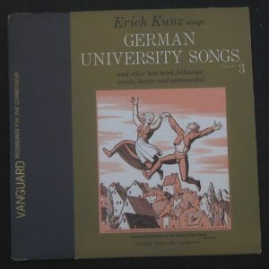 ERICH KUNZ GERMAN UNIVERSITY SONGS PAULIK  VANGUARD lp ROCKWELL KENT ART COVER