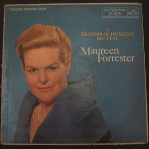 Forrester ‎ Brahms – Schumann Recital Newmark / Joachim RCA LM-2275 lp 1959
