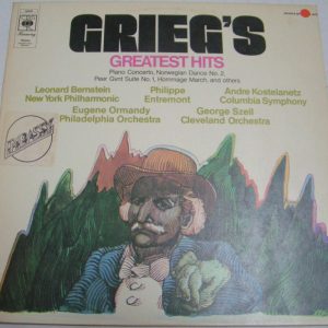 GRIEG GRIEG’S Greatest Hits LP Bernstein Entremont Ormandy Szell CBS 3004