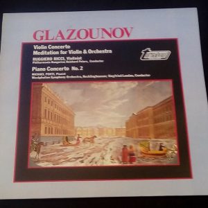 Glazounov Violin Concerto & Meditation Ricci Piano Concerto Ponti Vox lp EX