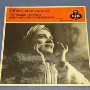 Gluck Orfeo Ed Euridice Abridged Version Ferrier Stiedry DECCA ACL 293 LP 1966