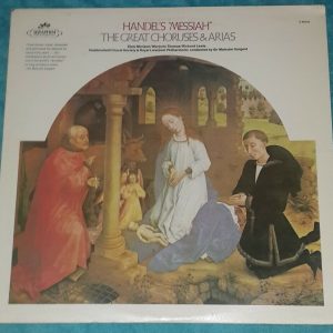 Handel Messiah , the Great Choruses & Arias Malcolm Sargent Seraphim ‎LP EX