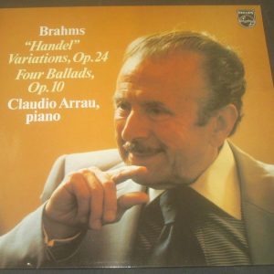 Handel  Variations Op.24 Four Ballads Op.10 Arrau Piano  Philips 9500 446 LP EX