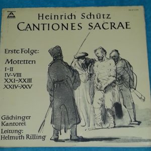 Heinrich Schutz – Cantiones Sacrae Helmuth Rilling  Bärenreiter-Musicaphon LP