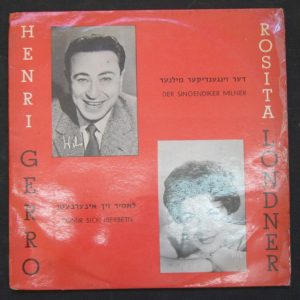 Henri Gerro & Rosita Londner ,YIDDISH  HUMOR Jewish Israeli lp Israel