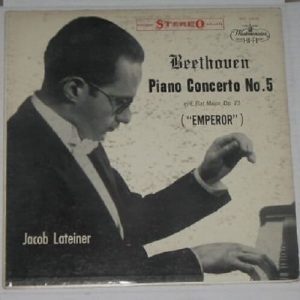 JACOB LATEINER – Beethoven Piano Concerto # 5 Emperor LP Westminster WST 14036