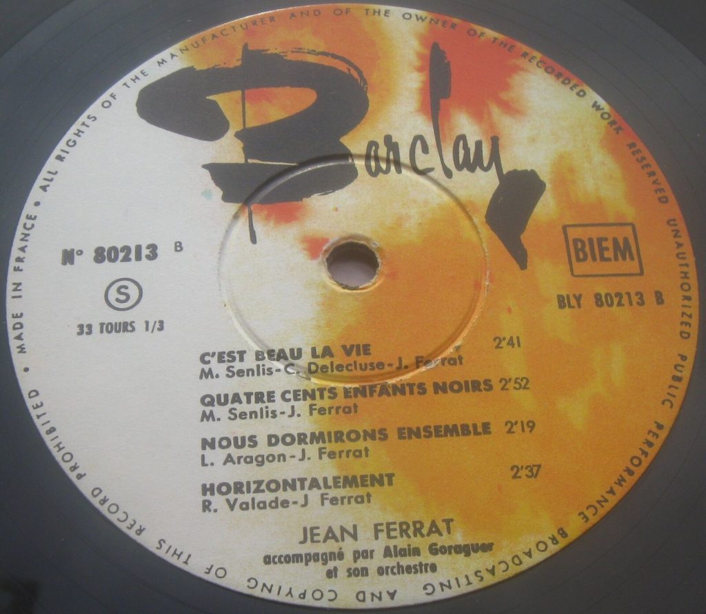 Jean Ferrat Nuit et brouillard Barclay 80213 10 Jean Ferrat Nuit et brouillard Barclay 80213 10