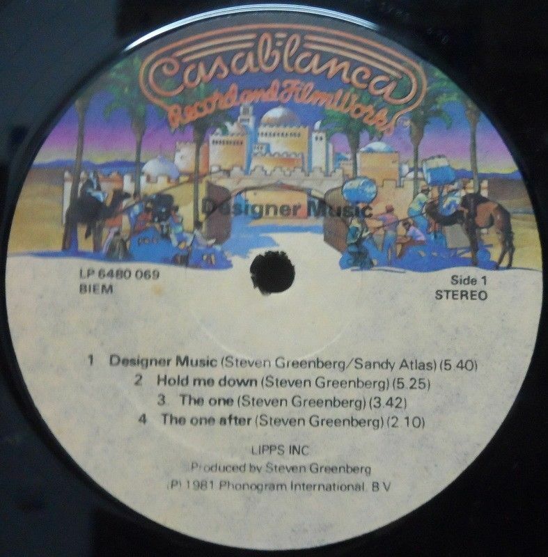 LIPPS INC Designer Music LP 1981 Disco funk rare israel israeli