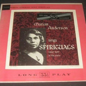 MARIAN ANDERSON SINGS SPIRITUALS / Franz Rupp – Piano  RCA T 16109 10″ LP