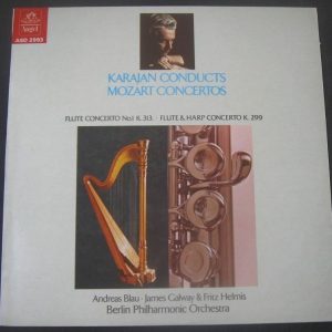 MOZART Flute / Harp Concerto BLAU / GALWAY / HELMIS / KARAJAN ASD 2993 lp EX
