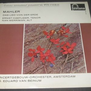 Mahler – Das Lied von der Erde van Beinum Fontana 695 082 KL LP