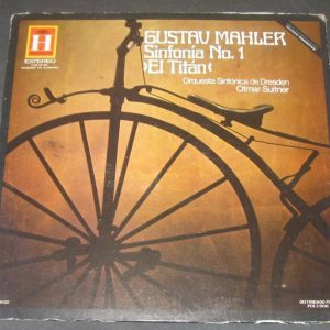 Mahler Symphony No.1 Titan . Suitner , Dresden Heliodor lp EX