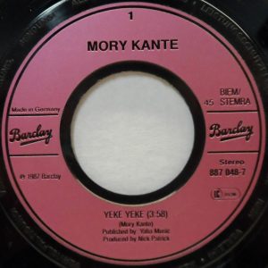 Mory Kante –  Yé Ké Yé Ké YEKE YEKE / Akwaba Beach 7″ 1986 Electronic Afrobeat