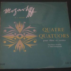 Mozart 4 quartets for flute & strings Pasquier Trio / Rampal BAM LD 055 LP