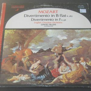Mozart – Divertimenti K  287 & K 138 David Blum  Vanguard VCS-10082 lp EX