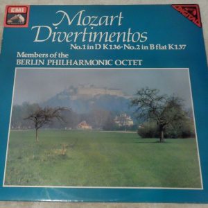 Mozart Divertimentos Nos 1 / 2  Berlin Philharmonic Octet HMV HQS 1432 lp EX