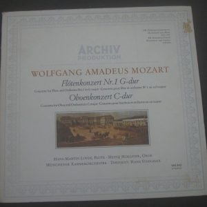 Mozart Flute / Oboe Concerto Linde – Holliger – Stadlmair ARCHIV 198342 lp EX