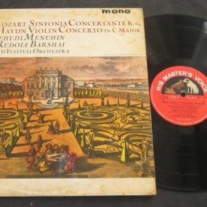 Mozart / Haydn – Menuhin , Barshai HMV ALP 2017 lp 1963 Violin EX