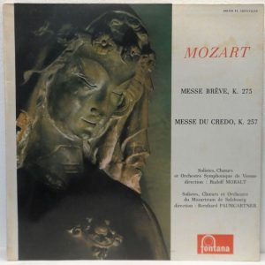 Mozart – Messe Brève K. 275 / Messe Du Credo K. 257 LP Rudolf Molart Fontana