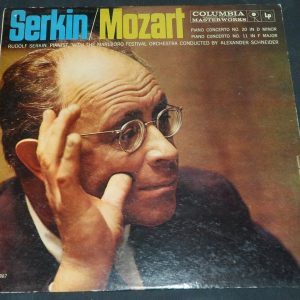 Mozart Piano Concertos No. 20 & 11 Schneider Serkin Columbia ML 5367 6 Eye lp ex