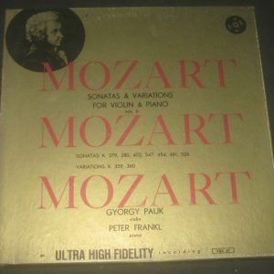 Mozart Sonatas for violin & piano Gyorgy Pauk / Peter Frankl VOX VBX 47 3 LP EX
