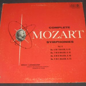 Mozart Symphonies No.  6 , 7 , 8 , 9  LEINSDORF Westminster lp EX